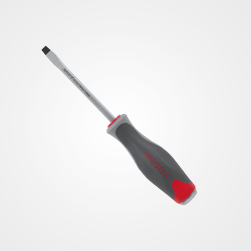 Tri Color Handle Industrial Grade Slotted Perforated Screwdriver